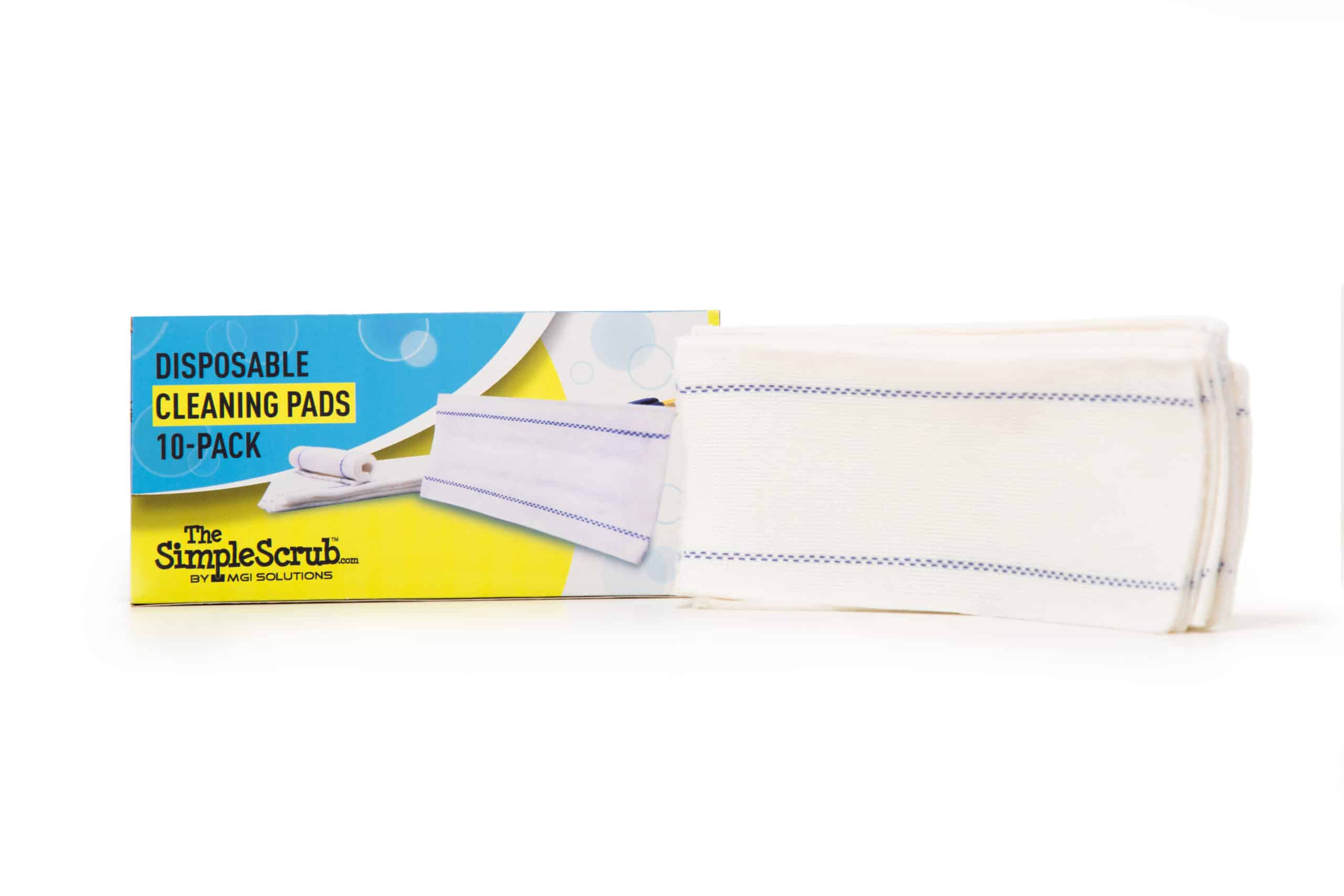 The Simple Scrub disposable cleaning pads are great one-time use pads for the dirtiest areas like behind the toilet.