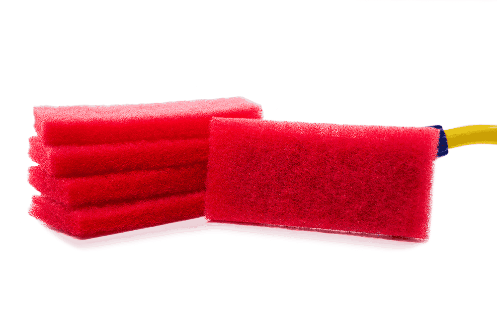 red cleaning pads